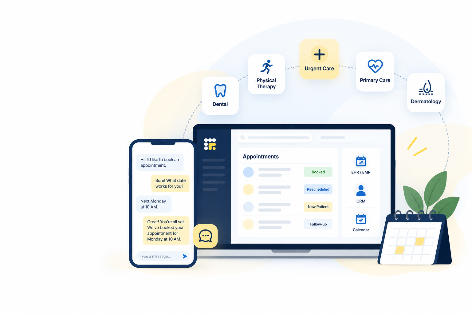 Emitrr platform connecting patient messaging, appointments, and integrations